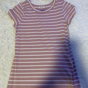 Pink fitted T-shirt dress